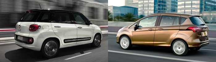 Fiat 500L and Ford B-Max